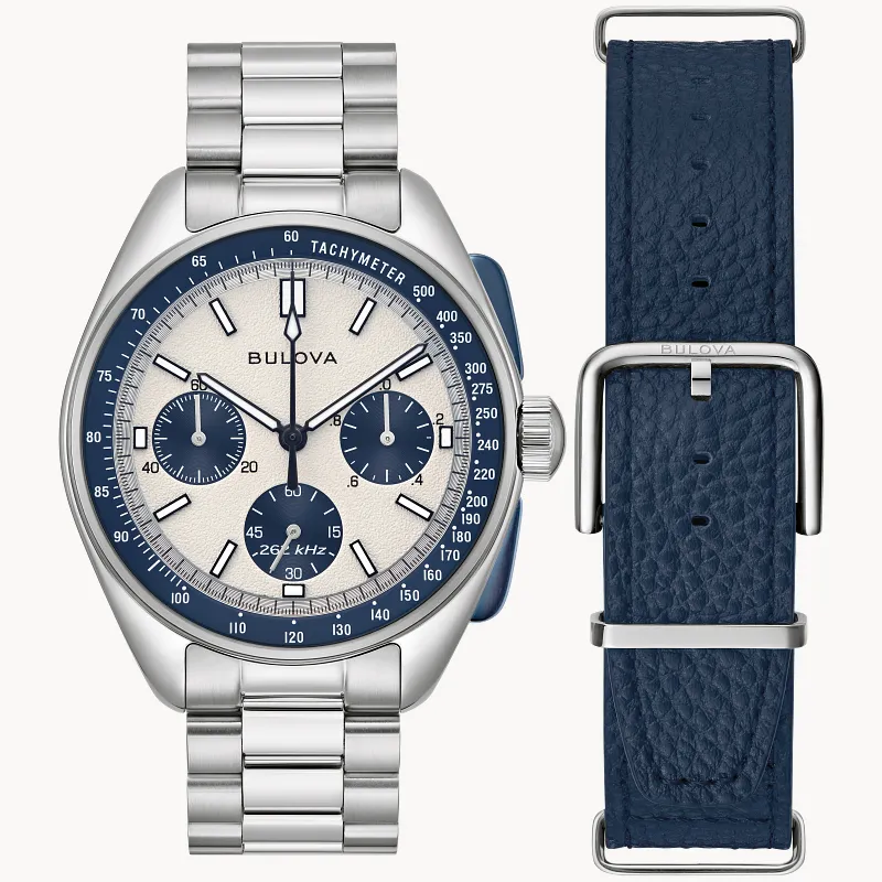 Silver-Tone Dial Stainless Steel Bracelet Lunar Pilot 98K112 | Bulova Silver-Tone Dial Stainless Steel Bracelet Lunar Pilot 98K112 | Bulova